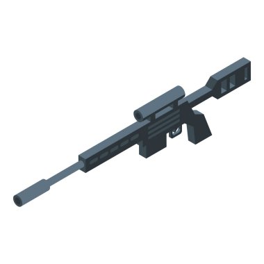 Güçlü dürbünlü bir keskin nişancı tüfeğinin askeri ya da av amaçlı tasarlanmış görüntüsü.