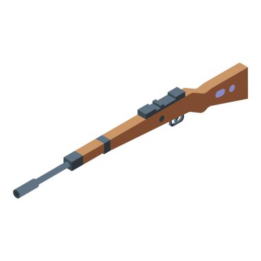 Bu izometrik av tüfeği çizimi av, atış sporları ve ateşli silahlarla ilgili projeler için mükemmeldir.