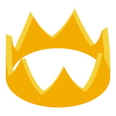 Basit 3D altın taç kraliyeti ve bir hükümdarın gücünü temsil ediyor.