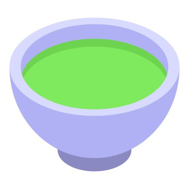 Otantik Japon kasesinde yeşil kibrit çay seremonisi ve buhar çıkıyor.