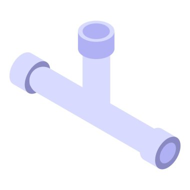 Su tedariği, drenaj, kanalizasyon pompalama izometrik ikonu için boru tesisat sistemi elementi bağlıyor