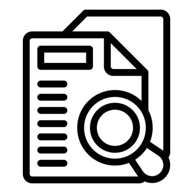 Büyüteç, veri analizi ve bilgi incelemesini sembolize eden bir belgeyi inceliyor