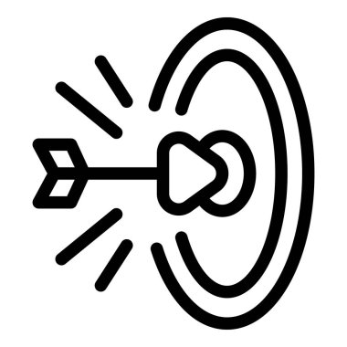 Okun hedefi vurması hedefe ulaşmayı sembolize ediyor