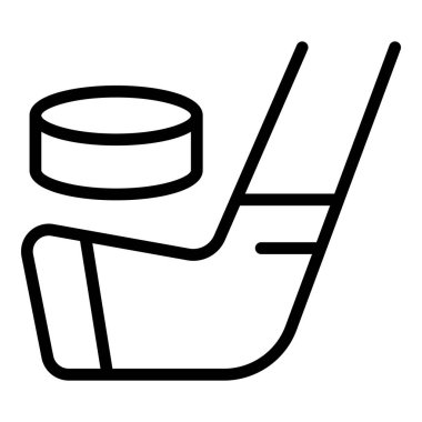 Hokey sopası diske çarpmak üzereyken çizilen basit siyah beyaz çizgi.