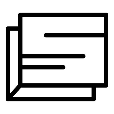 Yazdırılan bir belgeyi temsil eden çizgi simgesi biçimi illüstrasyonu