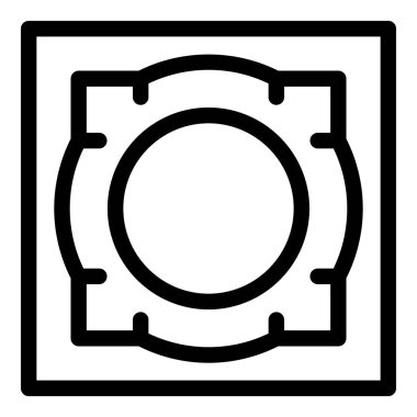 Bir dişli tekerleğinin çizgi resim simgesi, dişli dişlileri, sembolize ayarları veya endüstriyel süreçleri