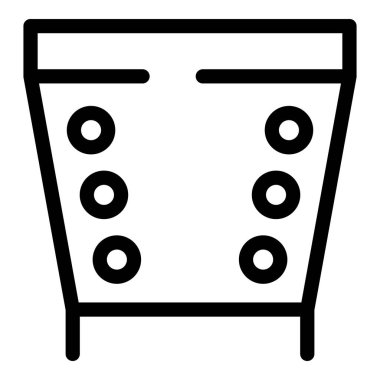 Isı kontrol paneli olan fritöz makinesi, profesyonel mutfak ekipmanları.