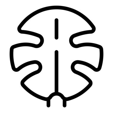 Tropikal bir canavarın çizimleri. Lezzetli bir yaprak ve yukarı doğru büyüyen bir kök.