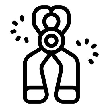 Cerrahi kıskacın basit simgesi, tıbbi web siteleri ve sunumlar için ideal