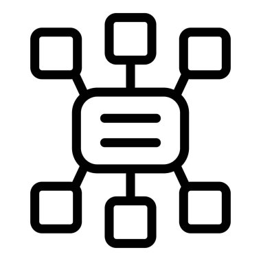 Merkezi merkez birden fazla düğüme bağlanıyor, güçlü ve birbirine bağlı bir veri ağı altyapısını sembolize ediyor