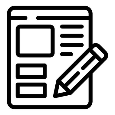 Bir web sitesi kablosunu düzenleyen basit bir simge