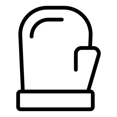 Bir eli soğuktan koruyan basit bir kış eldiveni çizimi