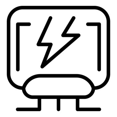 Bir şarj istasyonunun çizgi simgesi, elektrikli araçlara geçişi simgeliyor