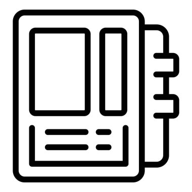 Elektrik sayacını temsil eden basit çizgi simgesi, elektrik kullanımını ölçmek ve göstermek için kullanılır