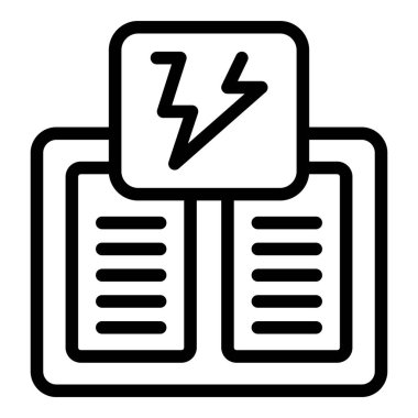 Çevrimiçi eğitimi, e-kitapları ve dijital kütüphaneleri temsil eden basit bir elektrik kitabı simgesi