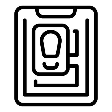 Yüz tanıma programı için dijital kimlik kartı taranıyor.