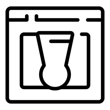 İnternette fikir bulma kavramını temsil eden bir web sitesinin çizgi çizimi