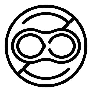 Sonsuz bir şeyin sonunu simgeleyen sonsuz sembolün basit çizgi sanatı.