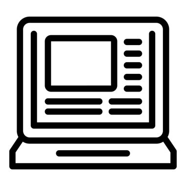 Düğmeleri ve pencereleri olan kullanıcı arayüzü tasarım yazılımını gösteren modern dizüstü bilgisayar