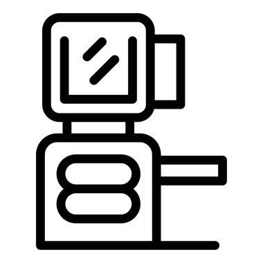 Bir su arıtıcısının çizgi sanat simgesi, temiz ve güvenli içme suyu sağlanmasındaki rolünü vurguluyor