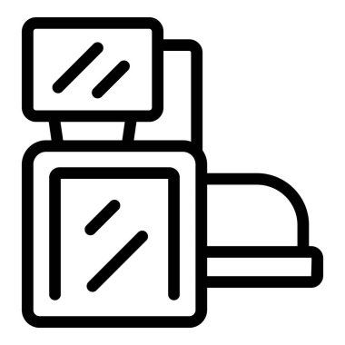 Tehlikeli ve yasadışı nesneleri tespit etmek için kullanılan bir havaalanı güvenlik tarayıcısının basit çizimi