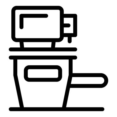 Bir değirmen makinesinin çizgi simgesi, metal iş parçalarını kesmek ve şekillendirmek için kullanılan güçlü bir araçtır