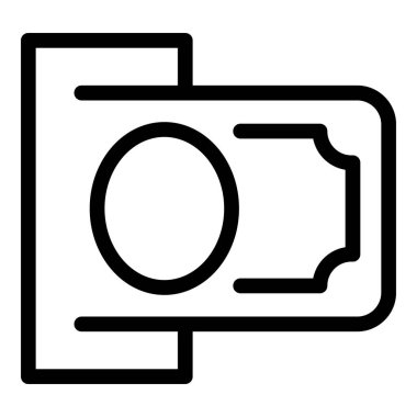 Finansal işlemleri temsil eden, banknot tutan bir elin basit tasarımı