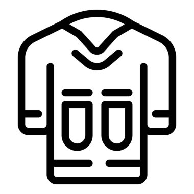 Yakası ve cepleri olan, soğuk hava için mükemmel sıcak bir kış ceketinin simgesi.