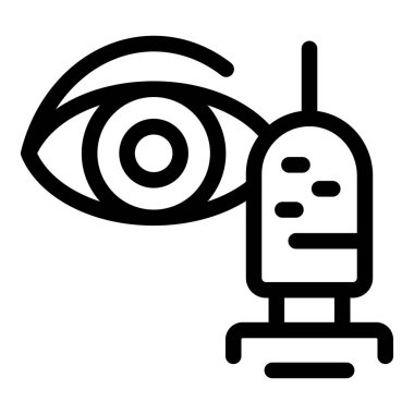Biyometrik tanıma teknolojisi kullanılarak kimliğini doğrulayan basit bir göz tarayıcı simgesi