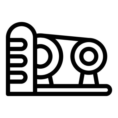 Elektrik motorunun güç üreten bobinli basit simgesi