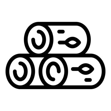 Üç tahta kütüğü üst üste istiflenerek üçgen şeklinde oluşturulur.