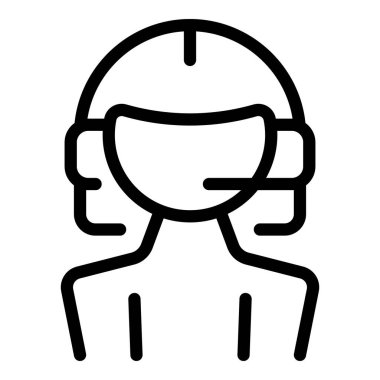 Destek merkezi operatörü kulaklık takıyor ve çevrimiçi müşterilere yardım ediyor