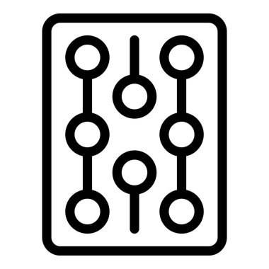 Ses kayıt ve üretimi temsil eden bir ses karıştırıcı konsolunun satır resim simgesi