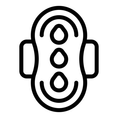 Kadın hijyeni ve kadın sağlığı için gerekli olan hijyen yastığını temsil eden simge.