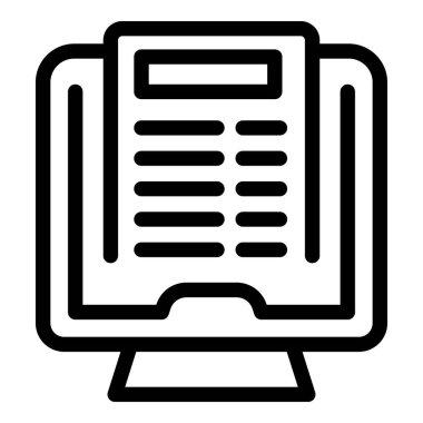 Bilgisayar ekranında gösterilen bir haber yazısının simgesi