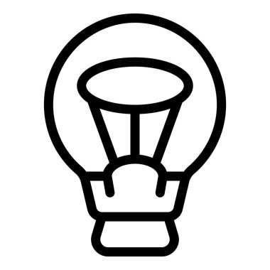 Parlak fikirleri sembolize eden basit bir ampul çizimi.