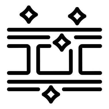 Parlak yıldızlı siyah beyaz kumaş simgesi. Çamaşır deterjanı veya yumuşatıcı için mükemmel.