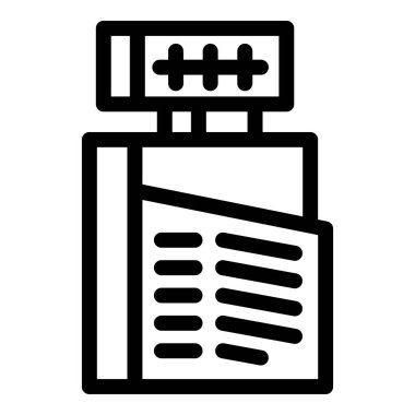 Büyük bir biçimli yazıcının siyah beyaz simgesi zımbalı bir kitapçık yazdırıyor