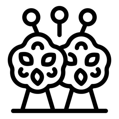 Bir çiftlikte büyüyen iki ağacın simgesi.