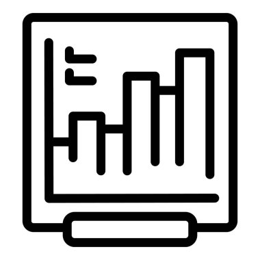 Çubuk grafikleri gösteren basit bir resim simgesi, iş sunumlarını temsil etmek için mükemmel