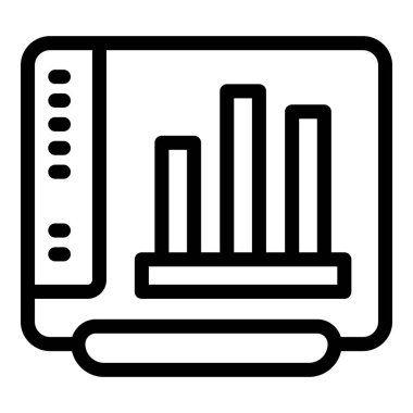 Büyüyen bir bar tablosunu gösteren, artan iş kârını temsil eden basit bir bilgisayar programı simgesi