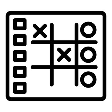 Xs ve os ile oynanan bir tic tac toe oyununun basit simgesi