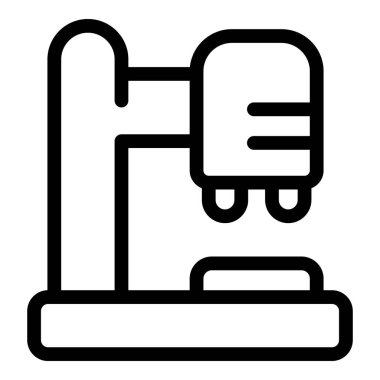 İki fincan espresso kahvesi demleyen bir kahve makinesinin basit sanat simgesi.