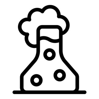 Kimyasal matara dumanla köpürüyor üst çizgi simgesinden çıkıyor