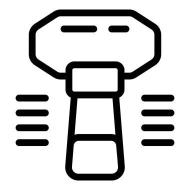 Elektronik cihaz barkodu tarıyor. Envanter ve ürün tanımlaması için lazer ışını kullanıyor.