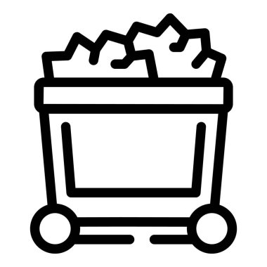 Kömür dolu maden arabası madenden çıkarıldıktan sonra boşaltılmaya hazır.