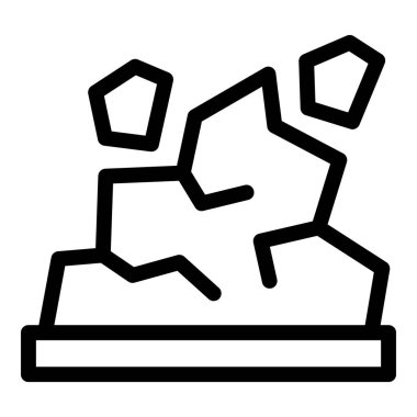 Karmaşık moleküllerden kristal kafes yapısının oluşumunu temsil eden basit çizgi simgesi