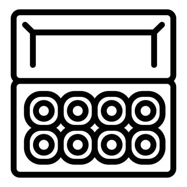 Beyaz arka planda izole edilmiş miyopya veya hiperopiyi düzeltmek için sekiz kontakt lensli plastik kabı aç