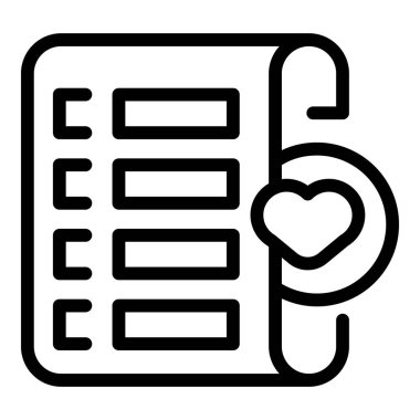 Dilek listesi, rüyaların gerçekleşmesini temsil eden bir kalbi temsil ediyor.