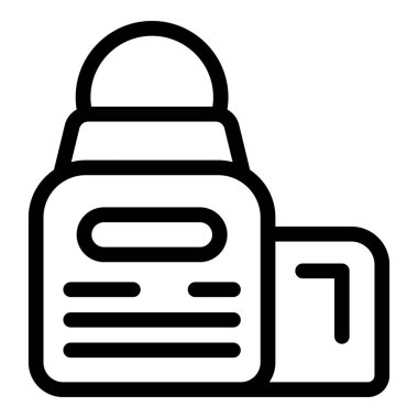 Retro kameranın çizgi simgesi. Flaş açık fotoğraf çekiyor.